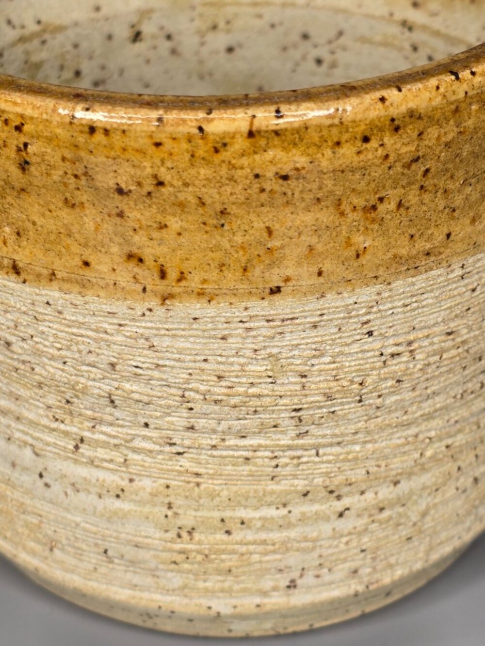 Mid Century Modern Studio Pottery Hand-Thrown Two Tone Creamer - Picture 3 of 9